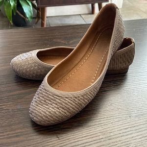 FRYE Carson woven ballet flat gray 7.5